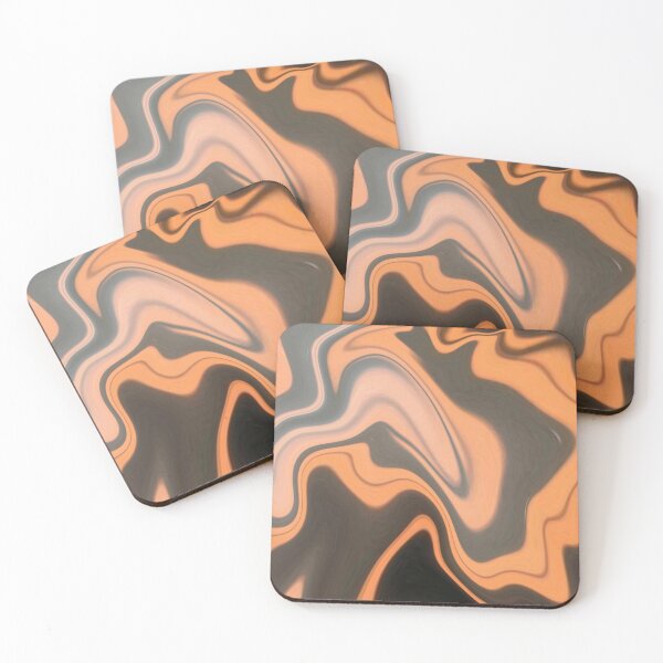 Item preview, Orange Black marble Liquid Artwork designed and sold by Repayh.