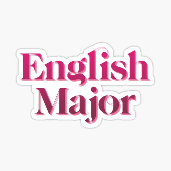 English Major (Red/Pink) Sticker