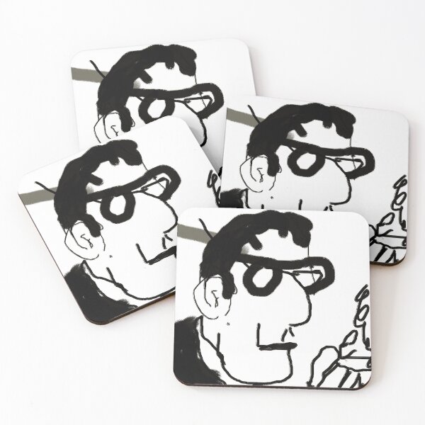 Item preview, Cool Jazz Man with glasses and smoke,bop designed and sold by Stacey Lazarus.