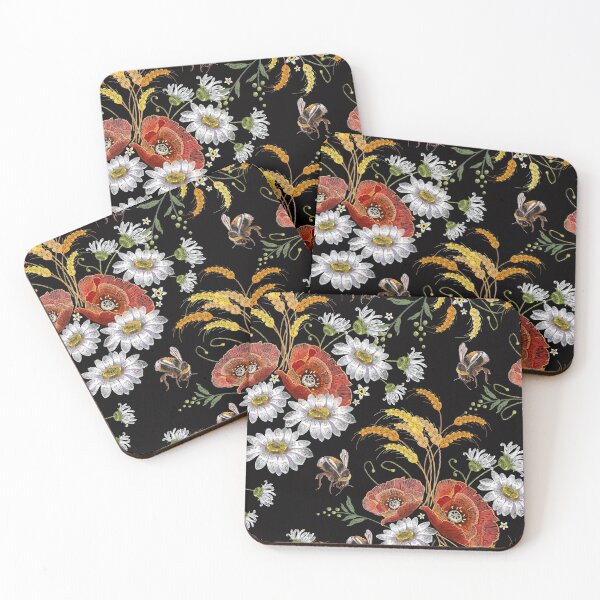 Item preview, Poppies and chamomiles seamless pattern designed and sold by matrioshka.
