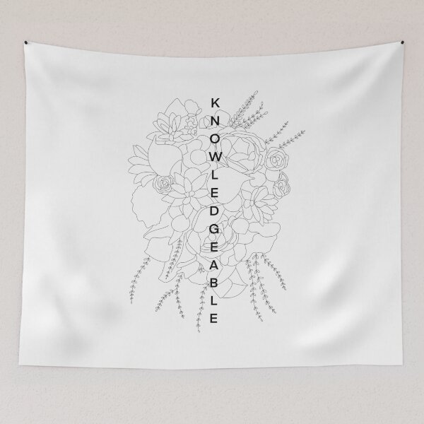 Item preview, Knowledgeable Floral Line Art designed and sold by wallflowerbee.