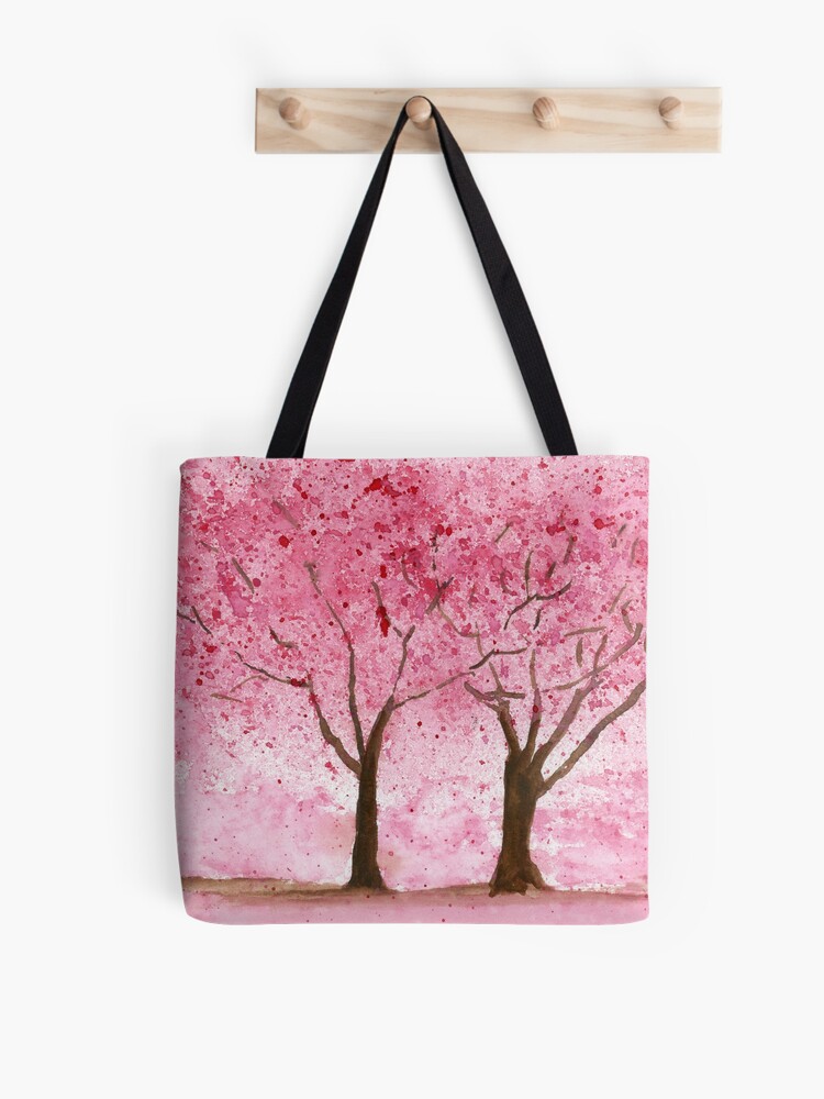 Cherry Blossom, Pink Gifts For Her, Sakura Giclee Fine Art Print, Flower  Watercolor Painting Tote Bag