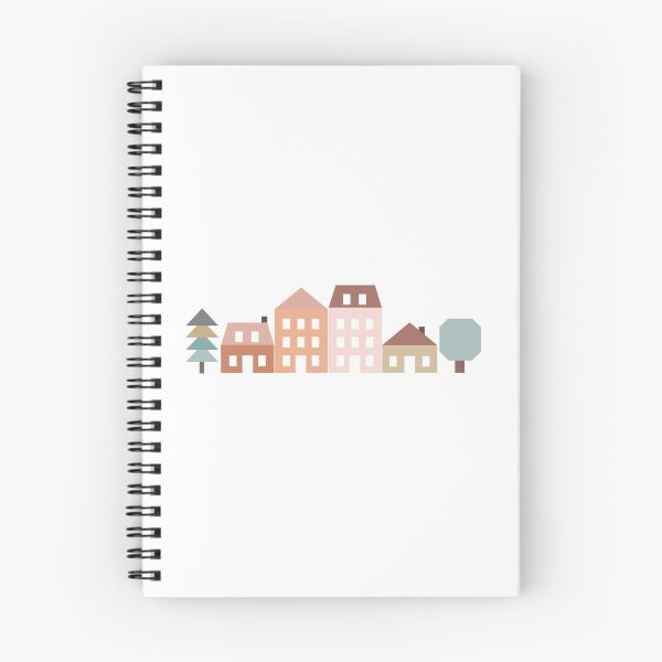 Item preview, Minimal Design of Geometric Houses in Muted Earth Tones designed and sold by littledesignco.