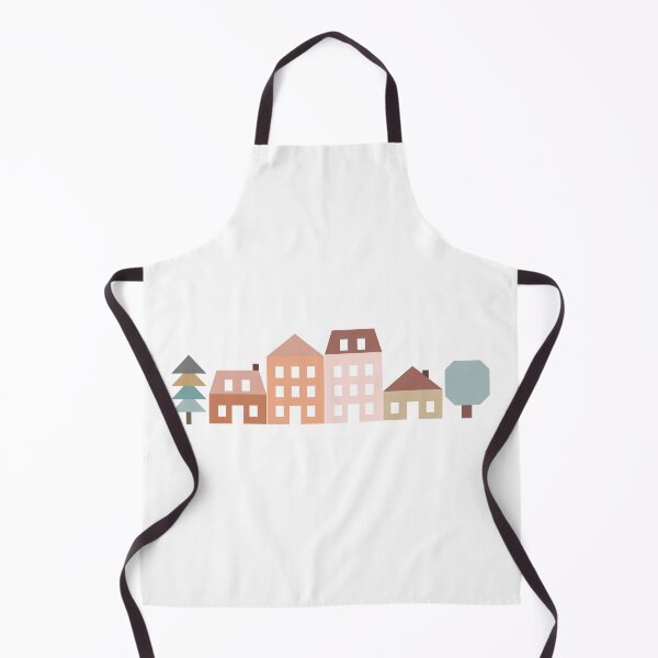 Item preview, Minimal Design of Geometric Houses in Muted Earth Tones designed and sold by littledesignco.