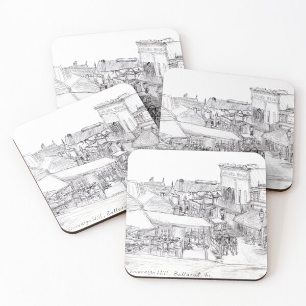 Item preview, Australian Scene - Sovereign Hill, Ballarat, Vic, Aus. designed and sold by Anne Huth.