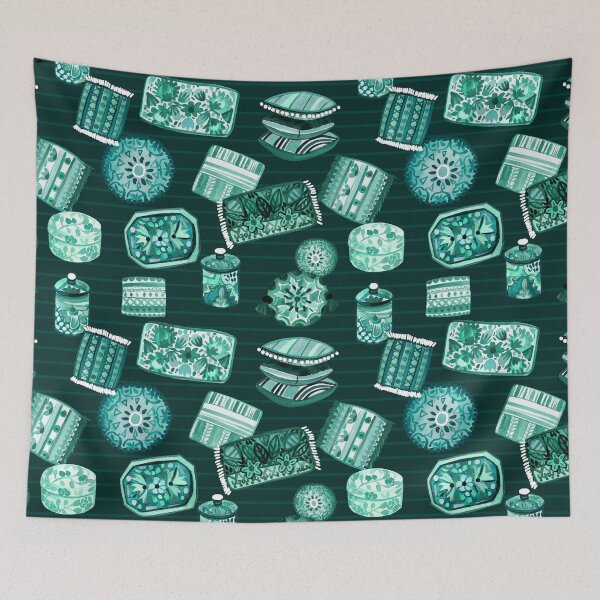 Item preview, Teal Market Artesanias- Mexican Pillows Textiles Embroidery designed and sold by bermudezbahama.