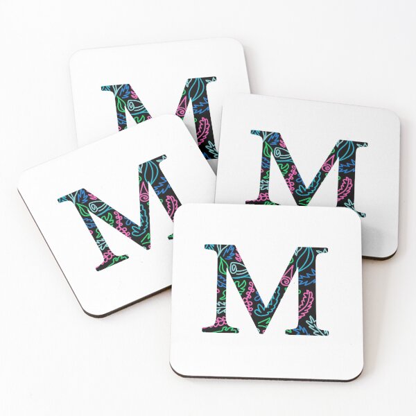 Item preview, Letter M - Neon Floral designed and sold by mynameisliana.