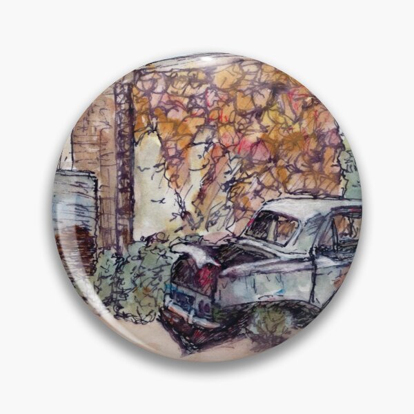 Item preview, Australian Scene - Historic building with vintage car, Silverton, NSW, Aus. designed and sold by Anne Huth.