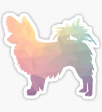 Papillon Geometric Pattern Silhouette - Pastel Sticker