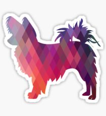 Papillon Geometric Pattern Silhouette - Pink Sticker