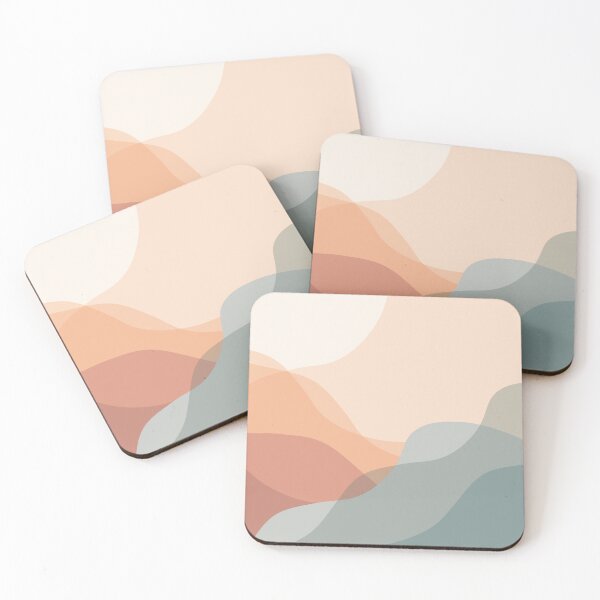Item preview, Geometric Waves in Blush Muted Earth Tones designed and sold by littledesignco.