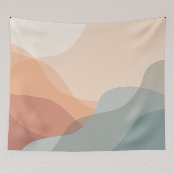 Item preview, Geometric Waves in Blush Muted Earth Tones designed and sold by littledesignco.