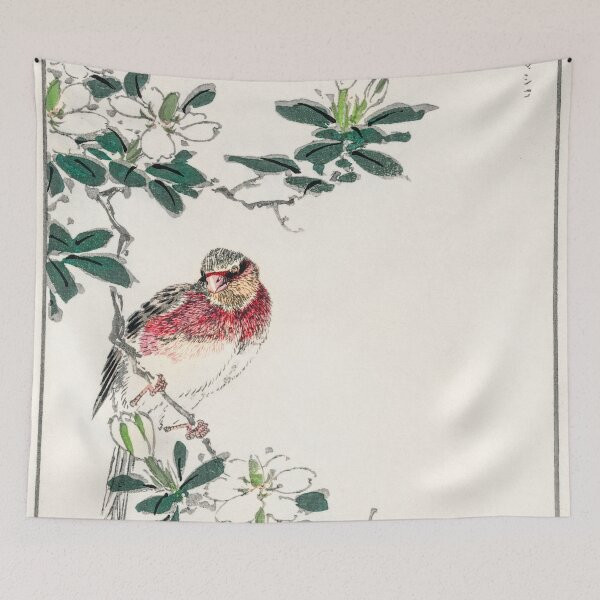 Item preview, japanese long tailed rosefinch illustration 29510394118 designed and sold by Bird-Lore.