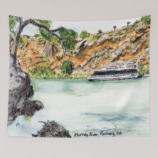 Item preview, Australian Scene - Murray River, Purnong, SA, Aus. designed and sold by Anne Huth.