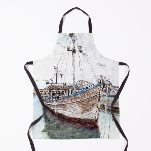 Item preview, Australian Scene - Old timber crayfish boat - Success - Port Lincoln, SA, Aus. designed and sold by Anne Huth.