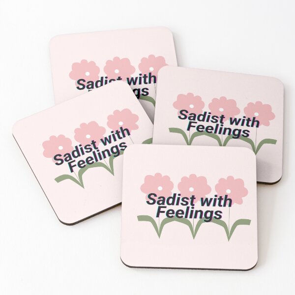 Item preview, Sadist with feelings - Aesthetic vaporwave quote flowers designed and sold by WanderAesthetic.