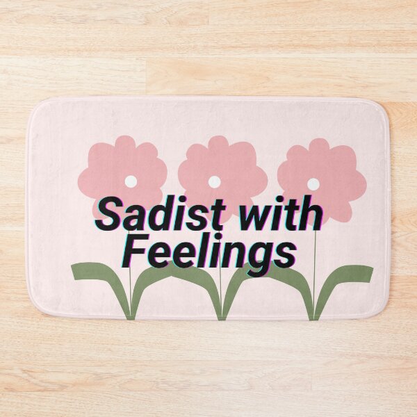 Item preview, Sadist with feelings - Aesthetic vaporwave quote flowers designed and sold by WanderAesthetic.
