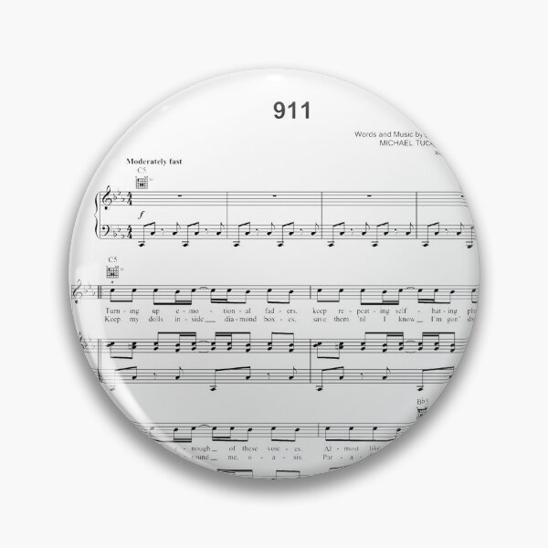 Artikelvorschau, Lady Gaga 911 Musiknoten entworfen und verkauft von AlertStore.