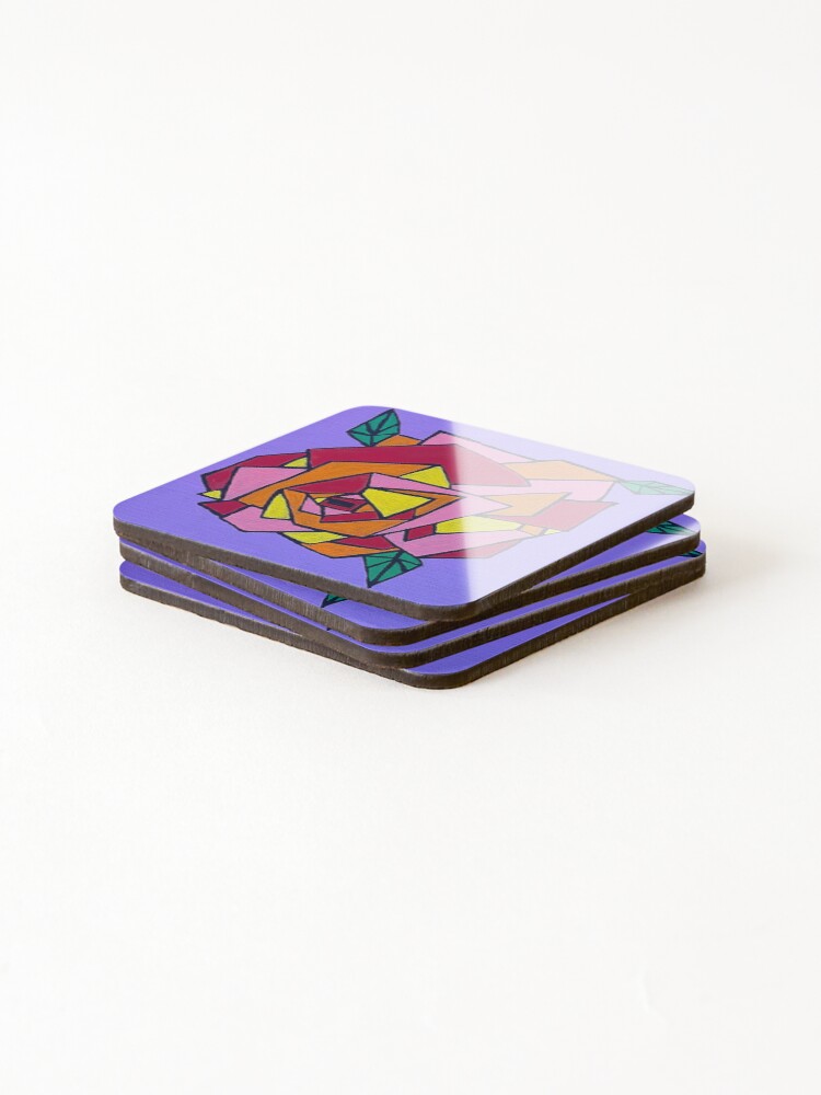 Thumbnail 4 of 5, Coasters (Set of 4), Razor Roses designed and sold by canarycollab.