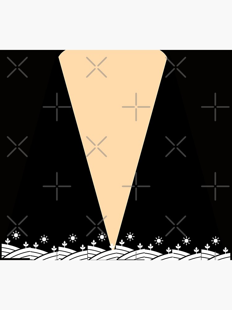 Geometric pattern-Peach, black and white by Veee8