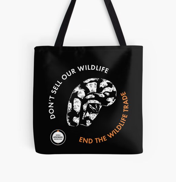 Python - Don't sell our wildlife All Over Print Tote Bag