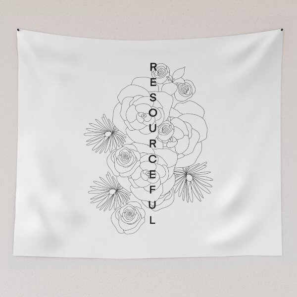 Item preview, Resourceful Floral Line Art designed and sold by wallflowerbee.