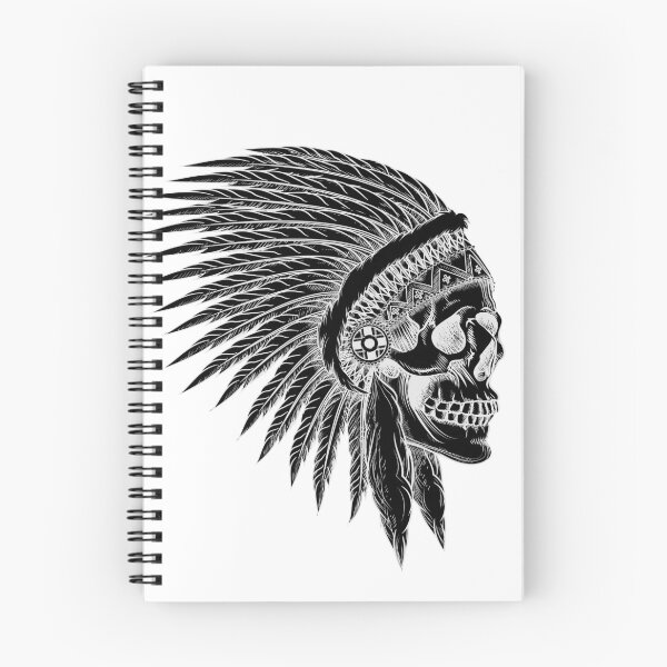 Item preview, Indian tribal skull with feathers designed and sold by racailleur.