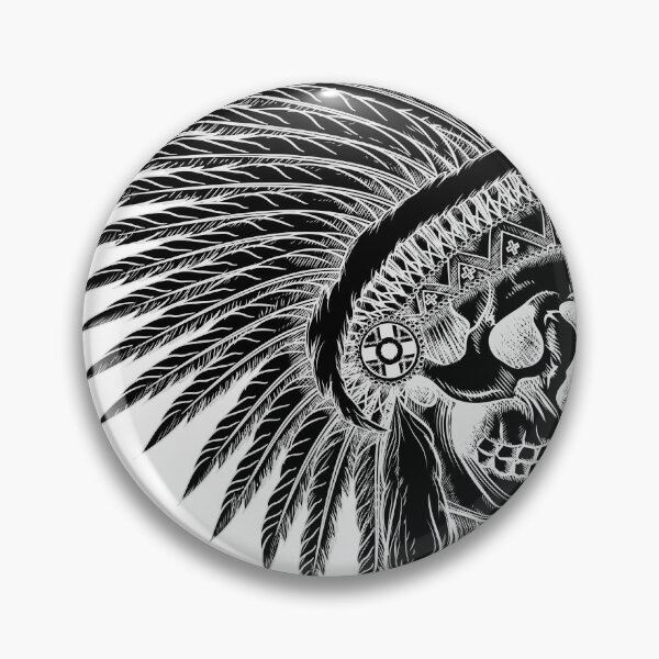 Item preview, Indian tribal skull with feathers designed and sold by racailleur.