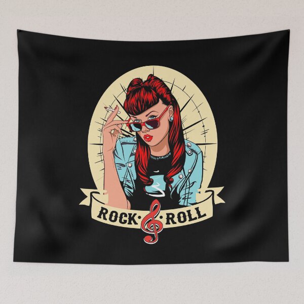 Item preview, Rockabilly Pin up Girl Sock Hop Rockers Vintage Rock and Roll Music designed and sold by MemphisCenter.