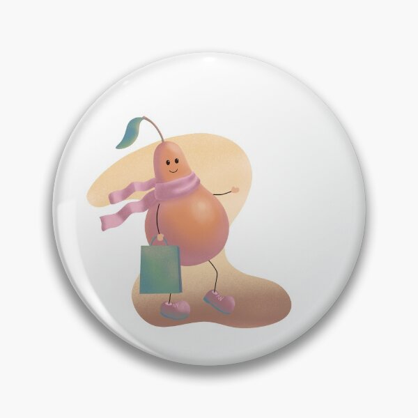 Item preview, A pear in a scarf with a bag walks along the road designed and sold by SychEvaartist.