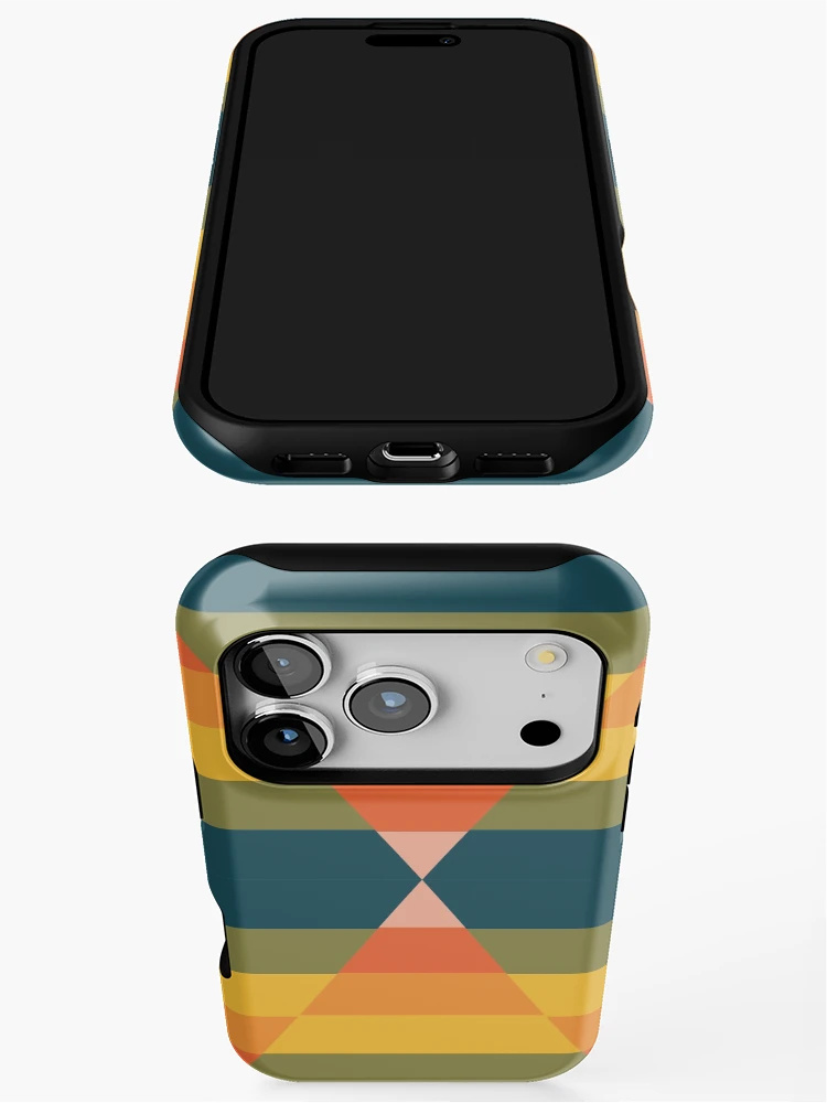 Thumbnail 3 of 4, iPhone Case, Colorful Triangles Geometry - Abstract Pattern designed and sold by Promedia.