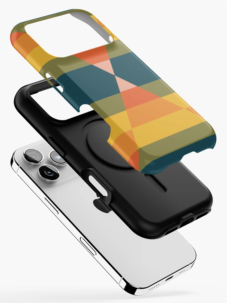 Thumbnail 2 of 4, iPhone Case, Colorful Triangles Geometry - Abstract Pattern designed and sold by Promedia.