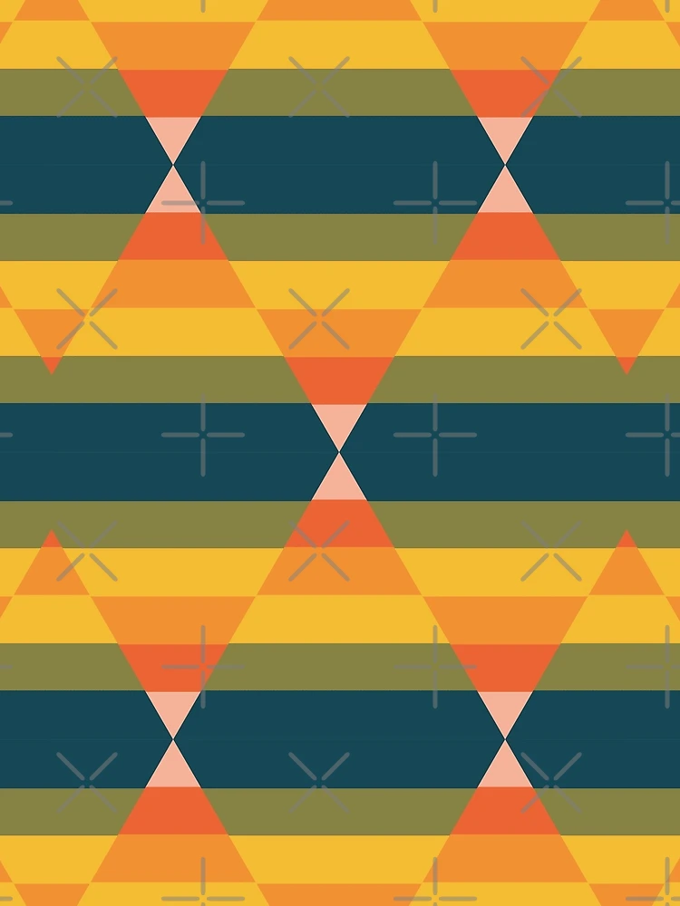 Thumbnail 3 of 3, Scarf, Colorful Triangles Geometry - Abstract Pattern designed and sold by Promedia.