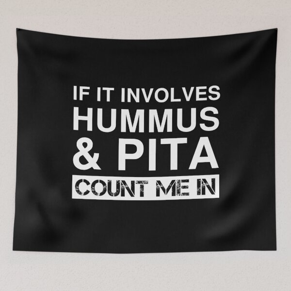 Item preview, Funny Hummus And Pita Arabic Arabian Food Fan  designed and sold by Creekman Designs.