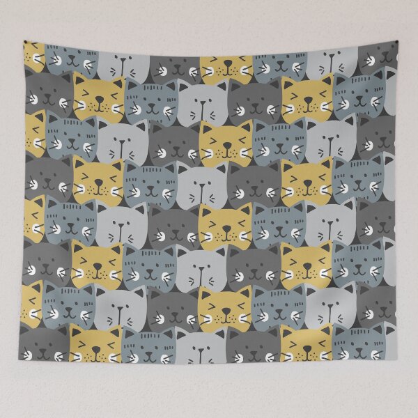 Item preview, Cute cartoon cat pattern designed and sold by spookydooky.