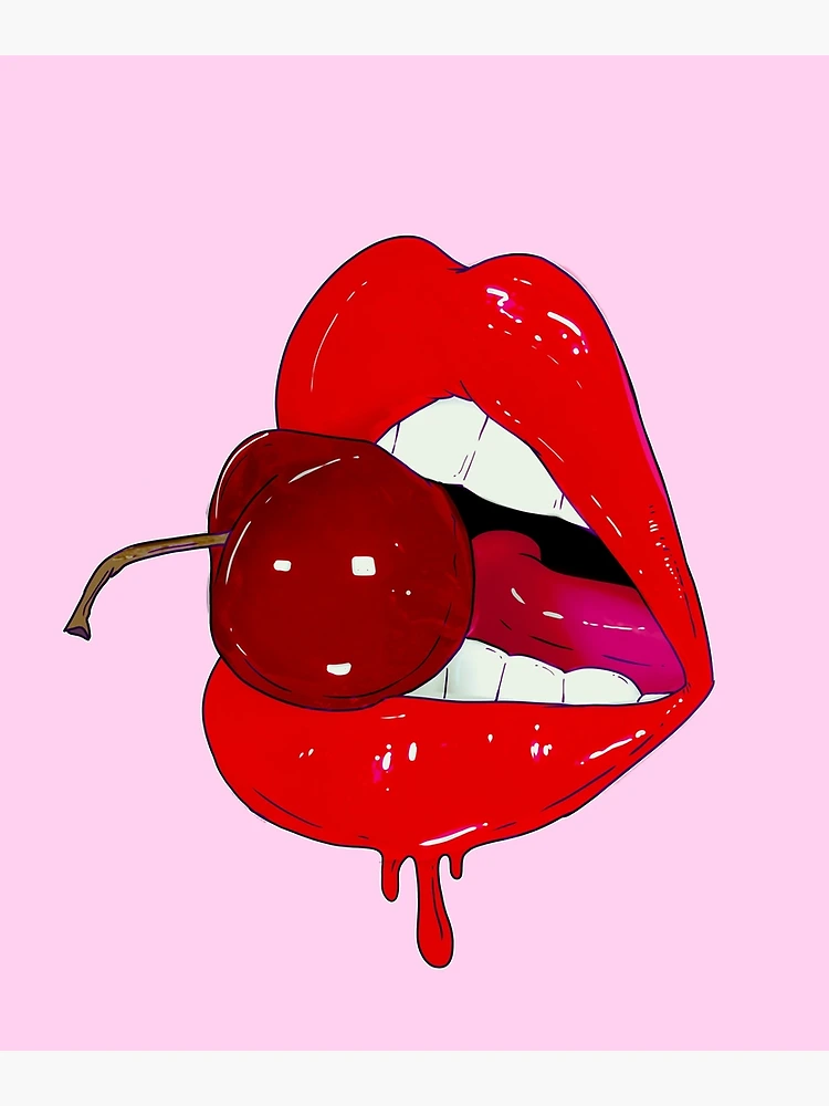 Cherry lips  Poster for Sale by suwii