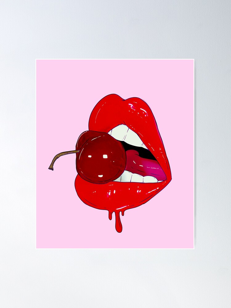 Cherry lips  Poster for Sale by suwii