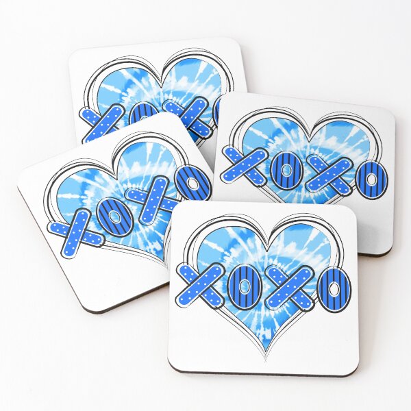 Item preview, Tie Dye Heart XOXO Blue Color designed and sold by MisPuHoney.