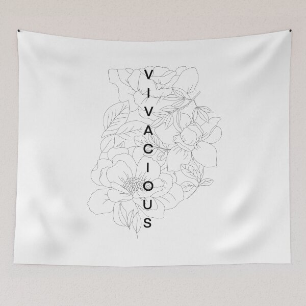 Item preview, Vivacious Floral Line Art designed and sold by wallflowerbee.