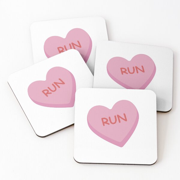 Item preview, "Run" Funny Pink Candy Heart designed and sold by burlybot.