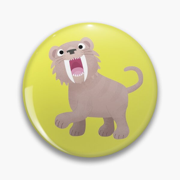 Aperçu de l'œuvre Dessin animé mignon Smilodon tigre à dents de sabre créée et vendue par FrogFactory.