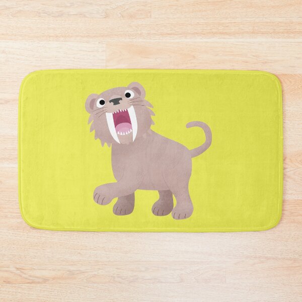 Item preview, Cute Saber Toothed Tiger Smilodon cartoon  designed and sold by FrogFactory.