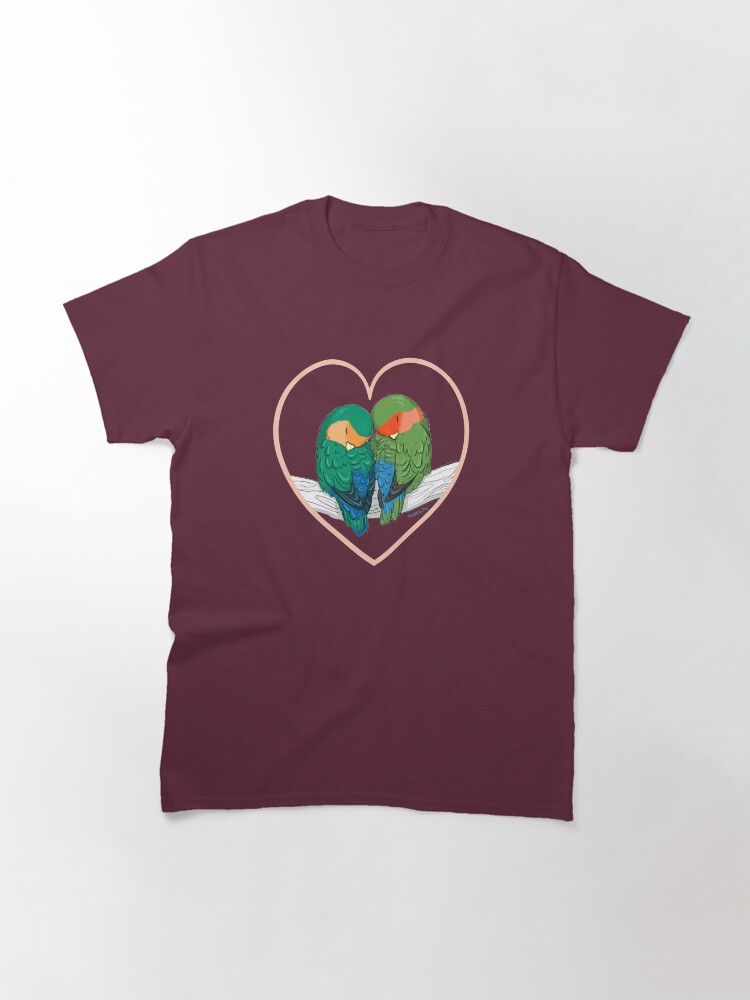 Vista alternativa de Camiseta clásica Agapornis durmiendo juntos