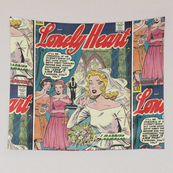 Item preview, Lonely Heart Retro Vintage Comic Book Cover Art designed and sold by LittleIconShop.