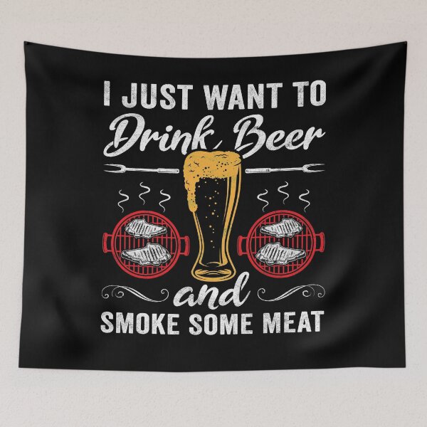 Item preview, Drink Beer And Smoke Some Meat Funny BBQ Smoker designed and sold by topdesignarts.