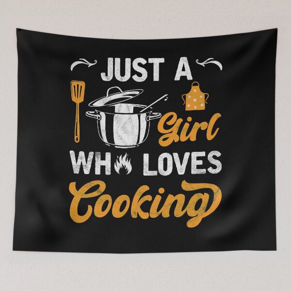 Item preview, Just a Girl Who Loves Cooking Cool Chef Girls designed and sold by topdesignarts.