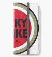 mad men lucky strike ad - red text iPhone Wallet/Case/Skin