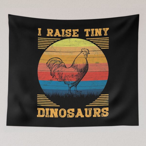Item preview, I Raise Tiny Dinosaurs Funny Chicken Vintage Gifts designed and sold by topdesignarts.