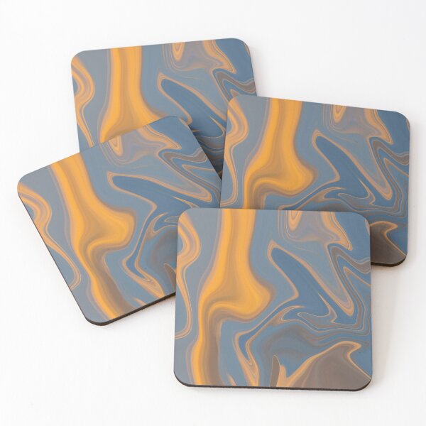 Item preview, Yellow Blue marble Liquid Artwork designed and sold by Repayh.