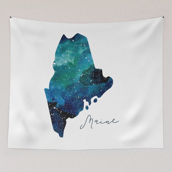Item preview, Maine Galaxy Watercolor Painting designed and sold by KathrinLegg.